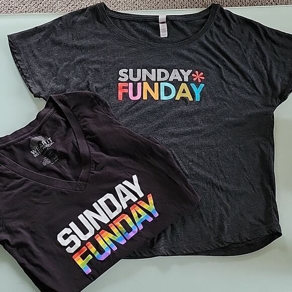 Lot of 2  Pride Sunday Funday Tops - Picture 1 of 3